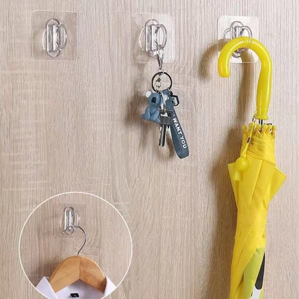 Multipurpose Self Adhesive Hook Holder (Pack of 10pc)