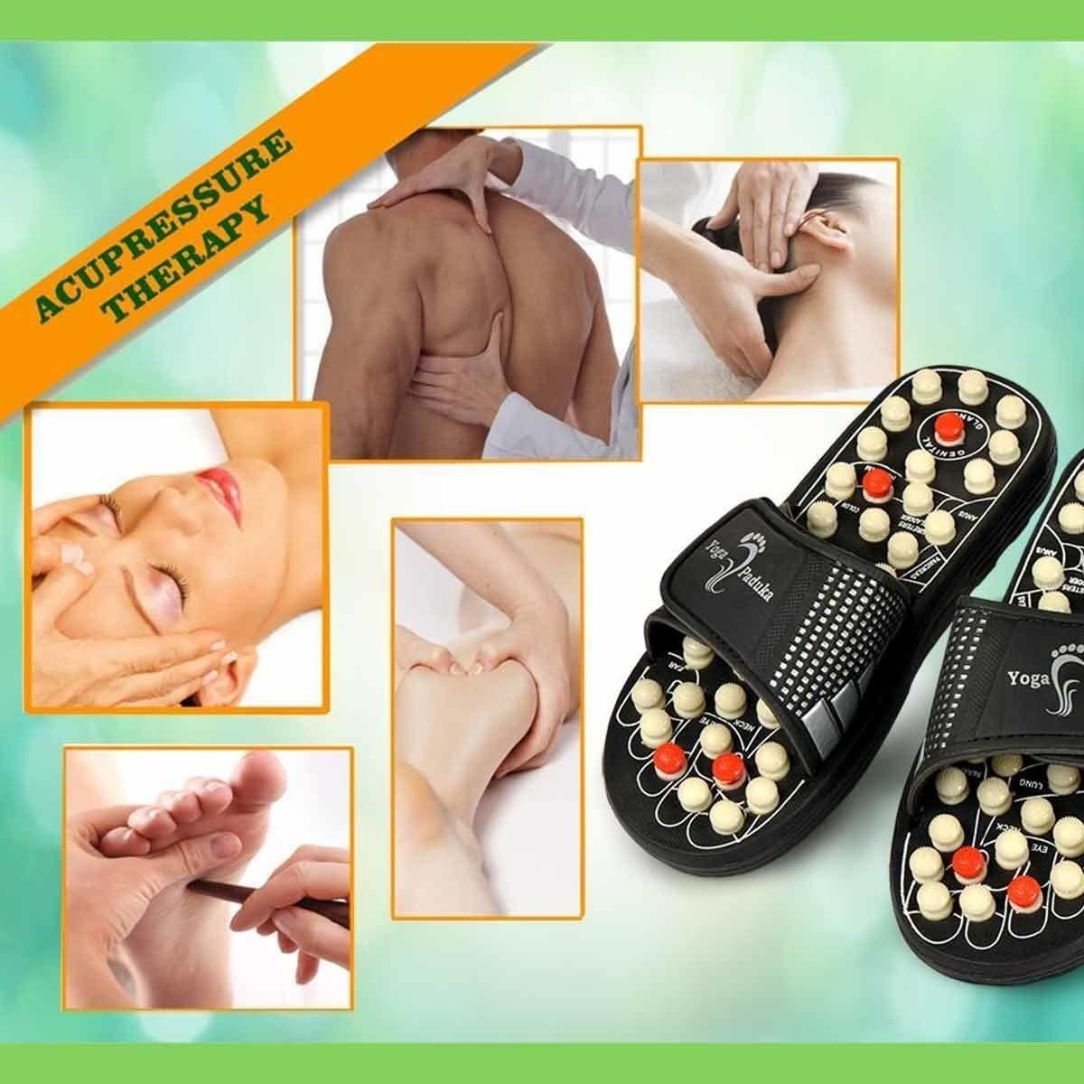 Acupressure Paduka slippers with magnetic points-Comfort Sandals for Men & Women