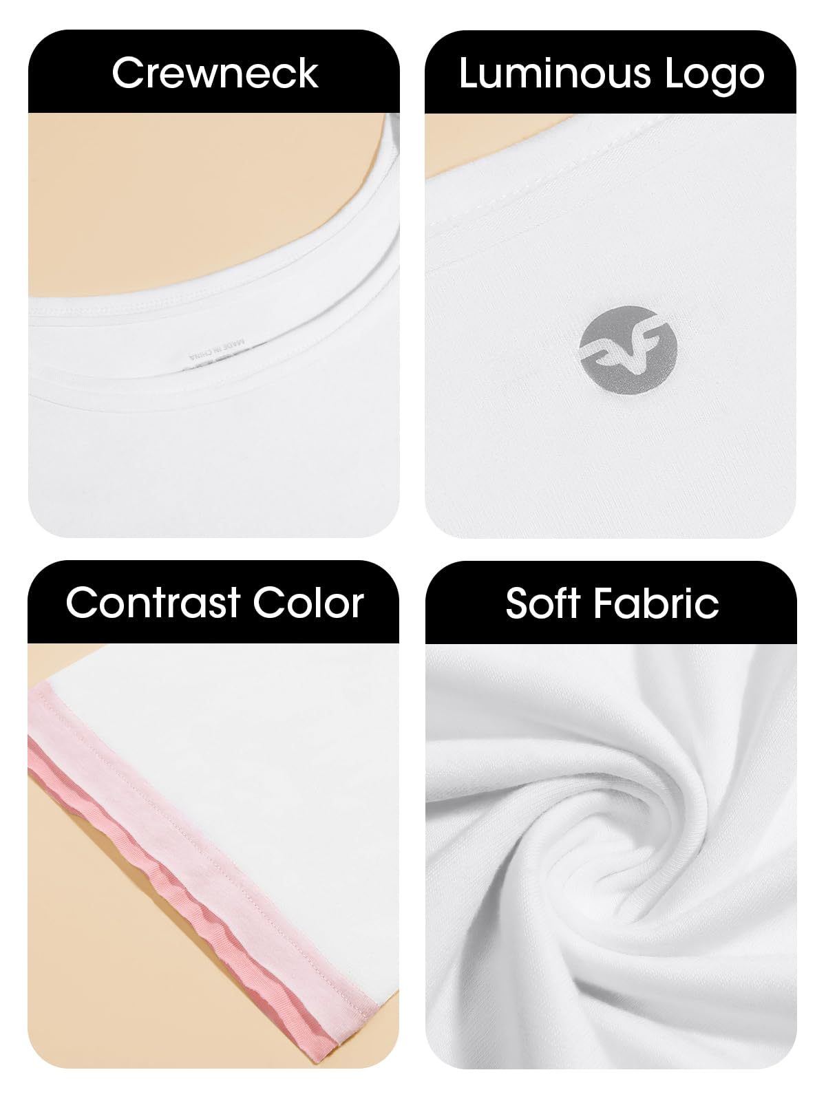 Womens Crop Tops Casual Short Sleeve T-shirt
