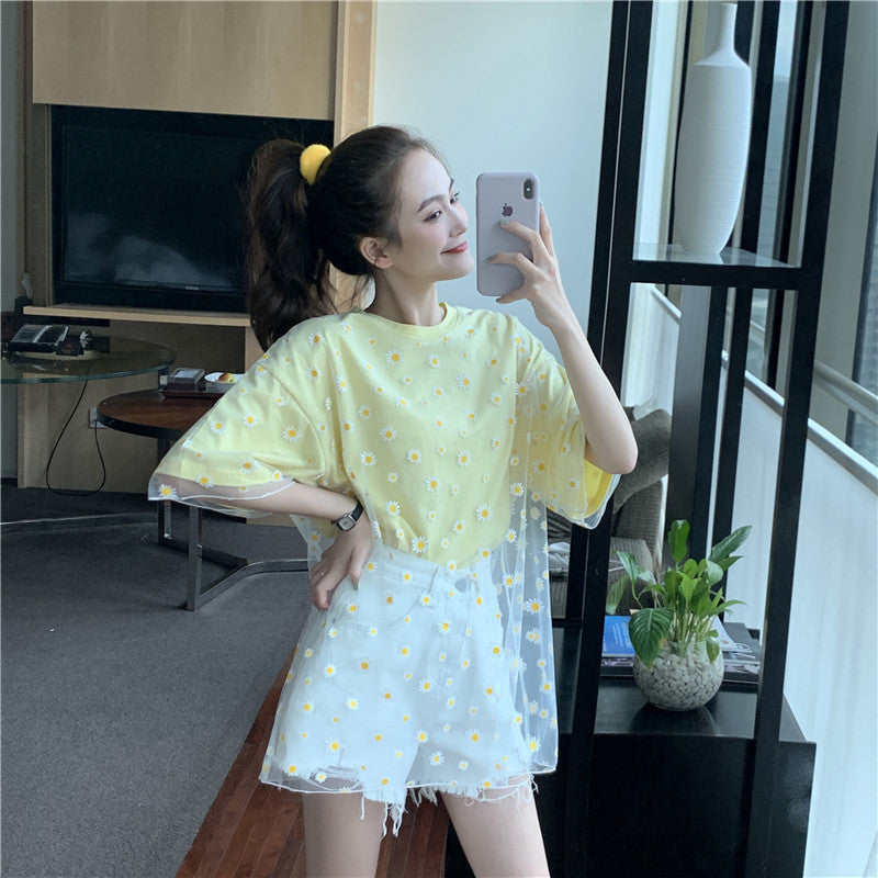 Xiaoxuju fake two T-shirts