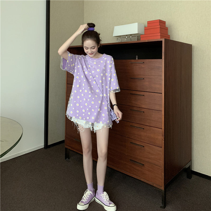 Xiaoxuju fake two T-shirts