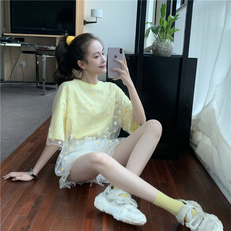 Xiaoxuju fake two T-shirts