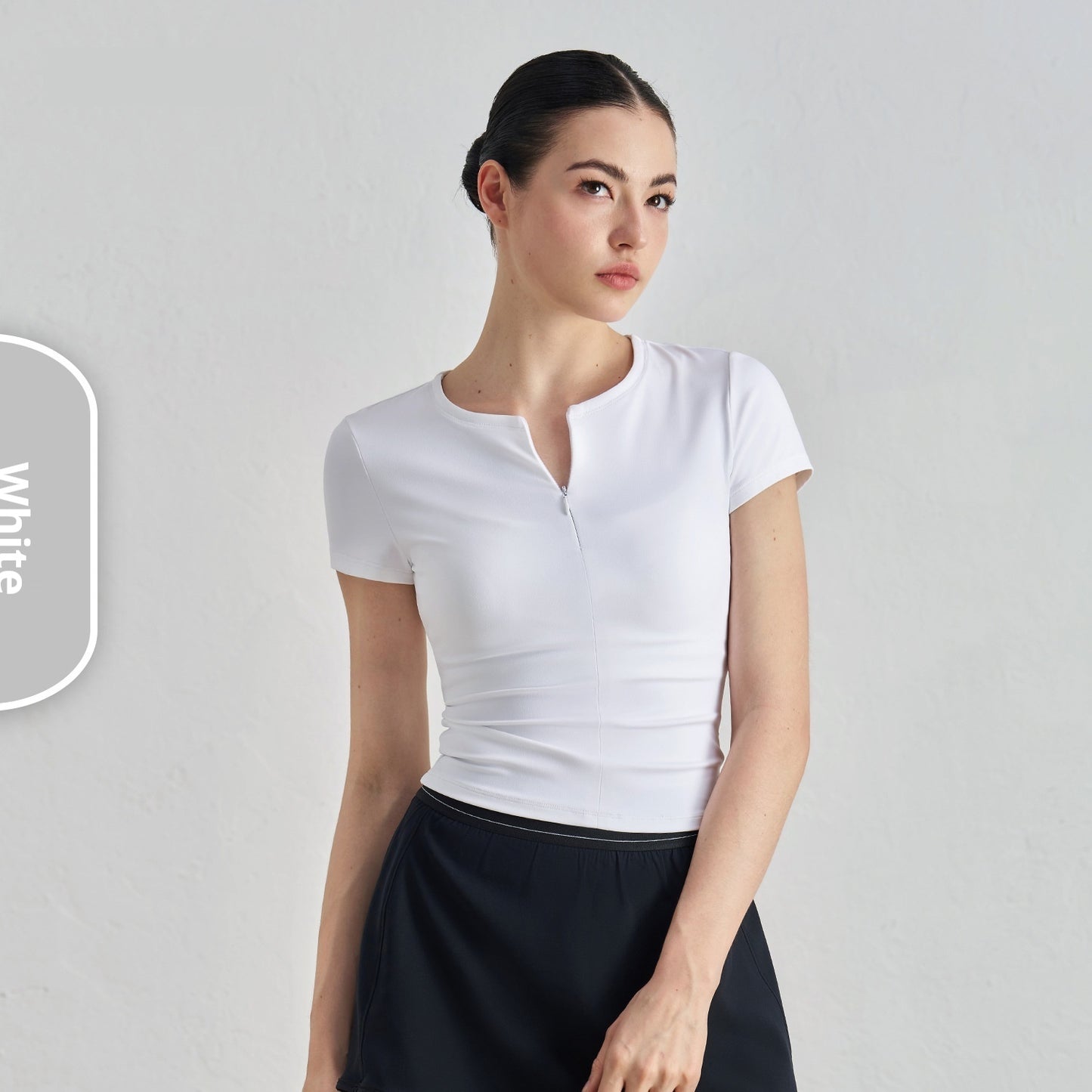 Slim Fit Slimming Yoga Short Sleeve High-grade Tight Waist Inner Sports T-shirt Round Neck Workout Top