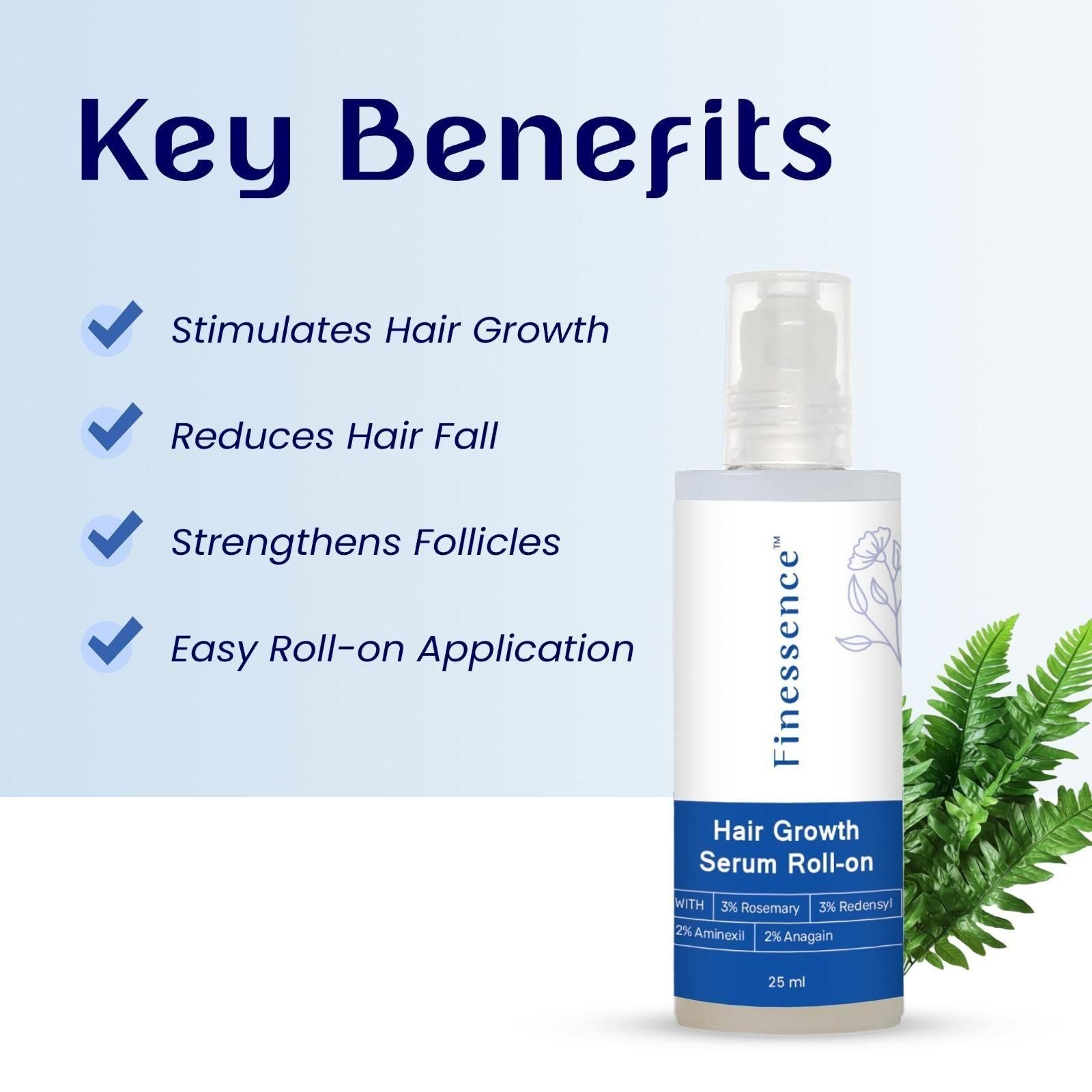 Hair Growth Serum (Roll On) 25ml Pack of 2