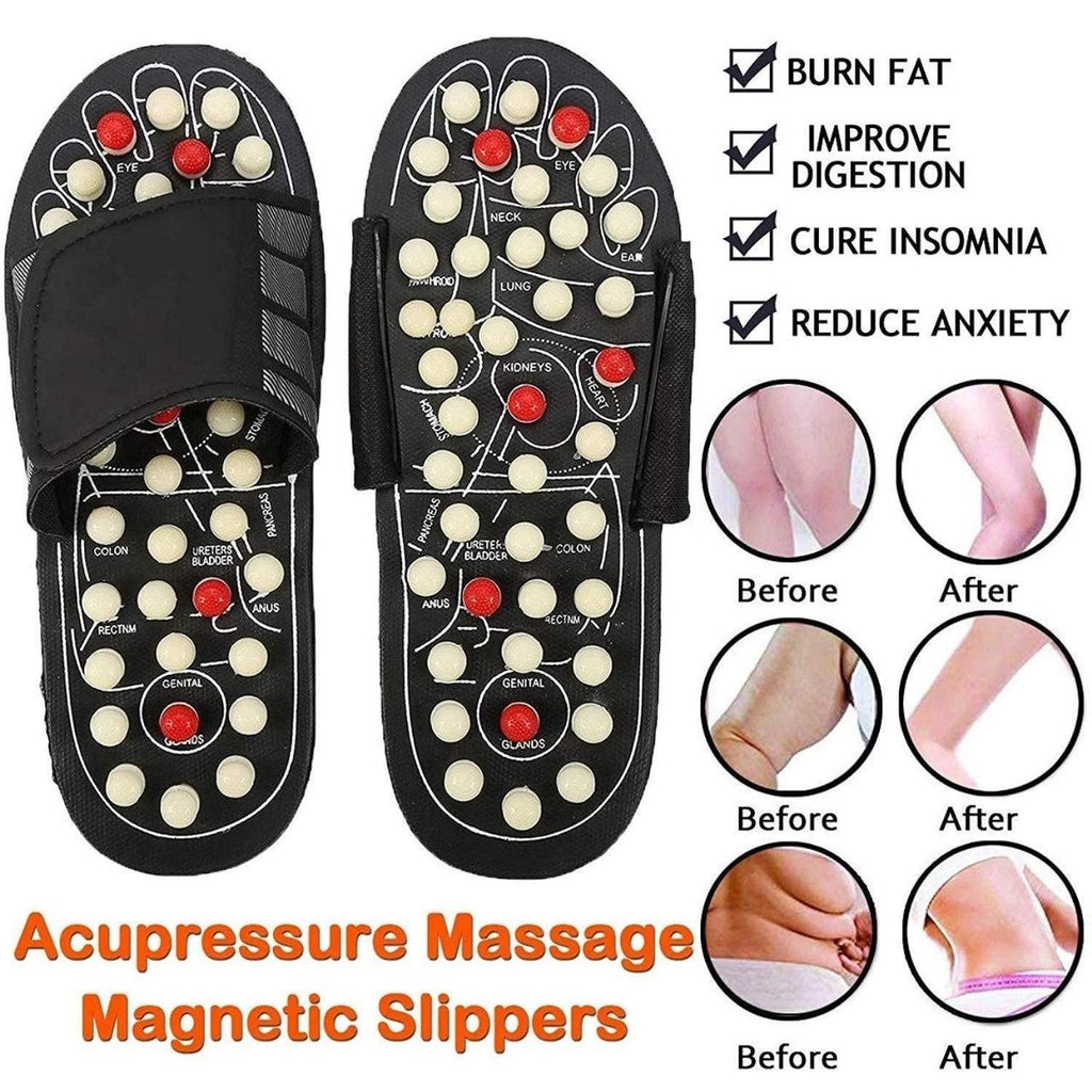 Acupressure Paduka slippers with magnetic points-Comfort Sandals for Men & Women