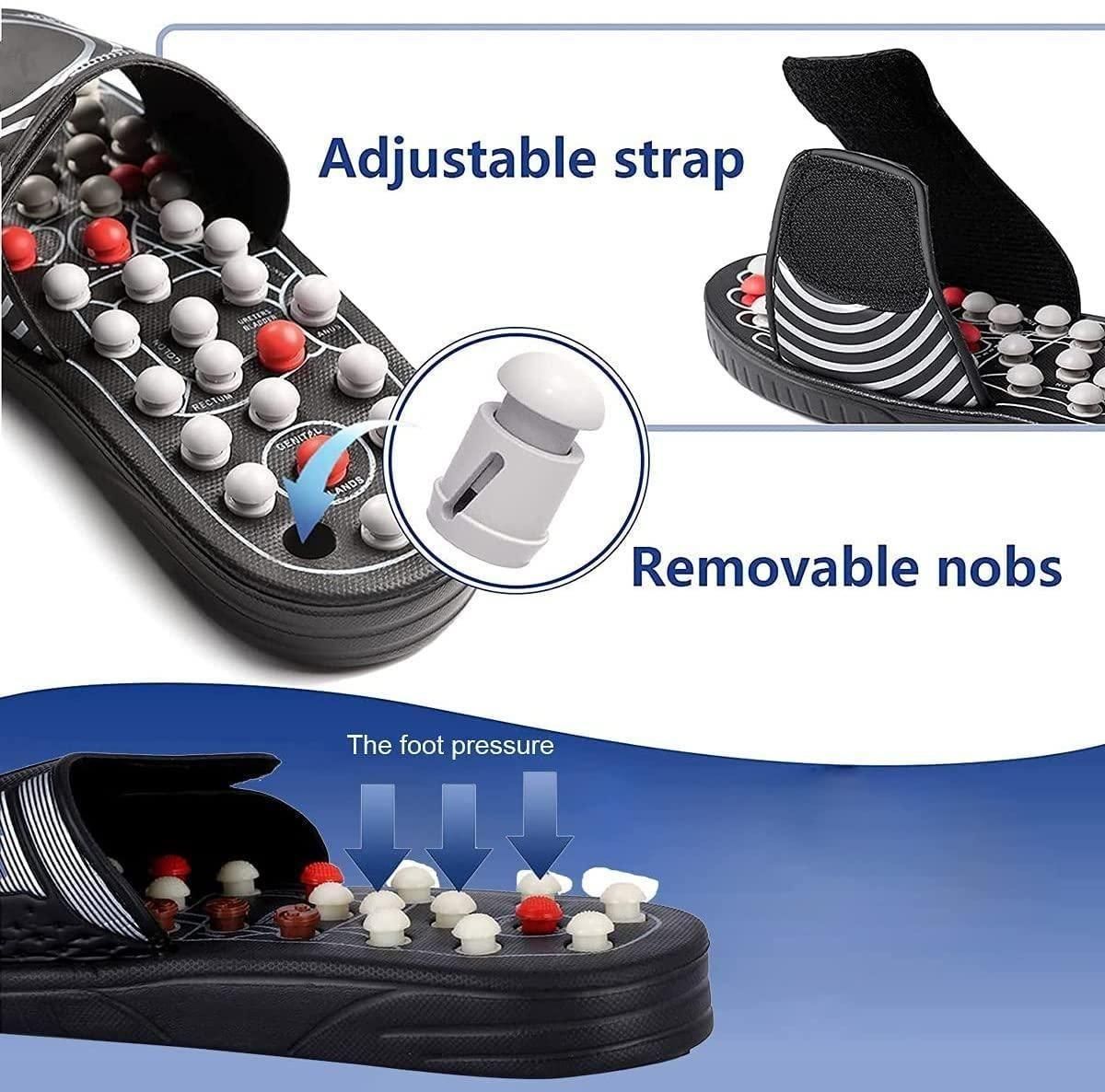 Acupressure Paduka slippers with magnetic points-Comfort Sandals for Men & Women