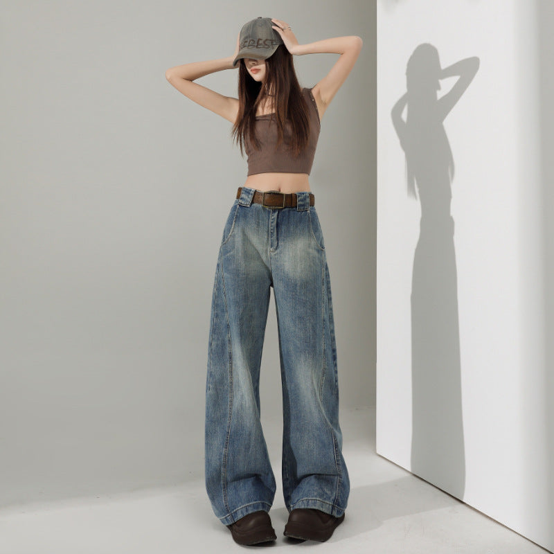 High Waist All-matching Sickle Jeans For Women