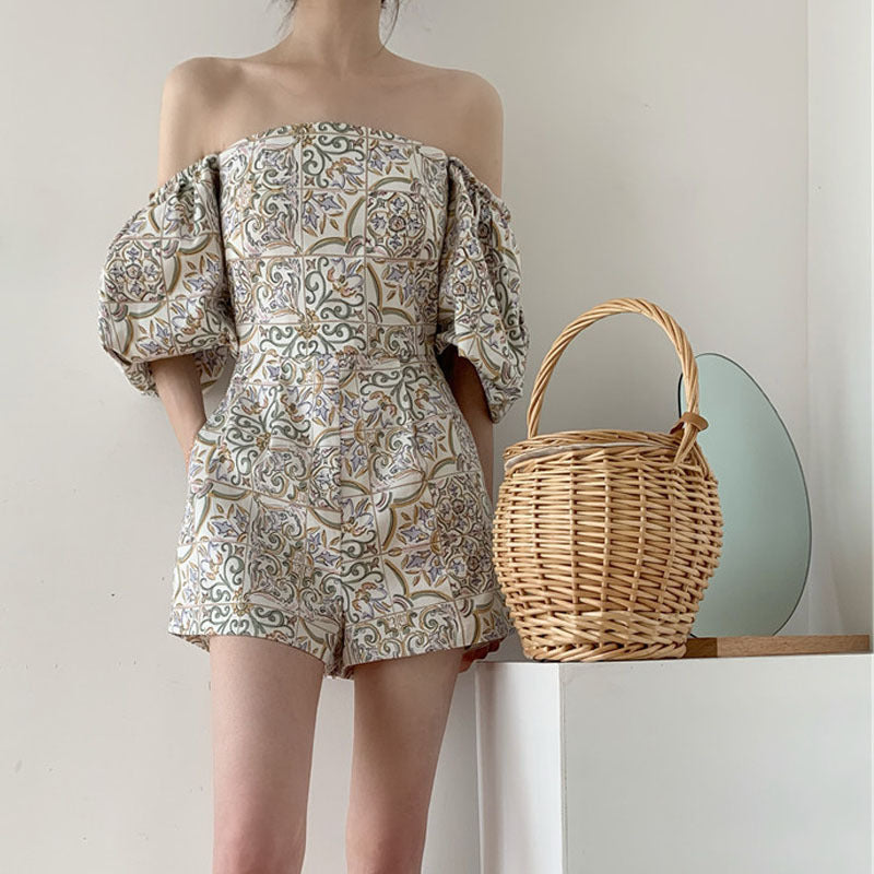 New  Square Collar Shorts Women's Clothing